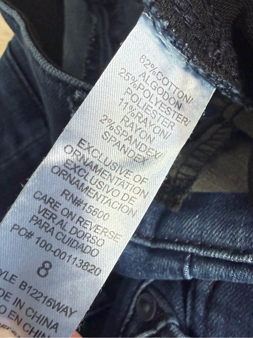 Democracy Itty Bitty Bootcut Jeans Size 8 Dark Wash Ab Solution Stretch - Picture 3 of 7